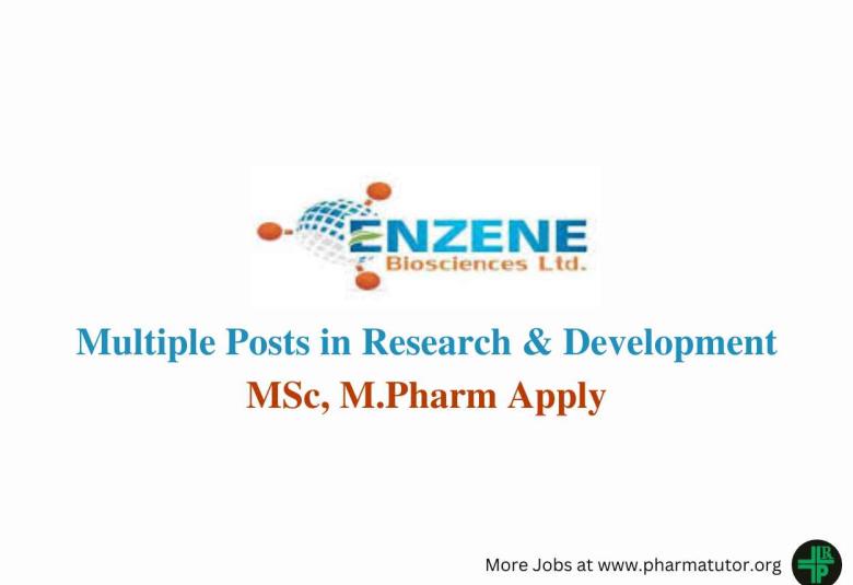 Multiple positions in Research and Development at Enzene Biosciences