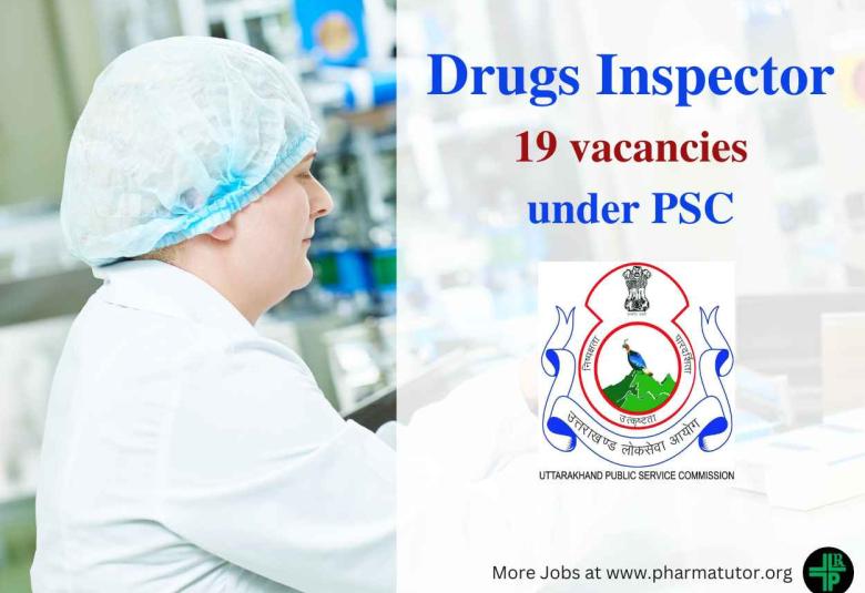 Openings for Drugs Inspector under Public Service Commission