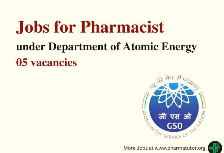 Recruitment for Pharmacists under Department of Atomic Energy