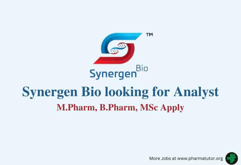 Synergen Bio looking for Analyst