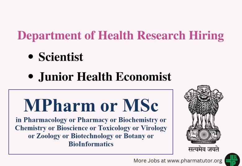 Vacancy for Scientist, Junior Health Economist in the Department of Health Research