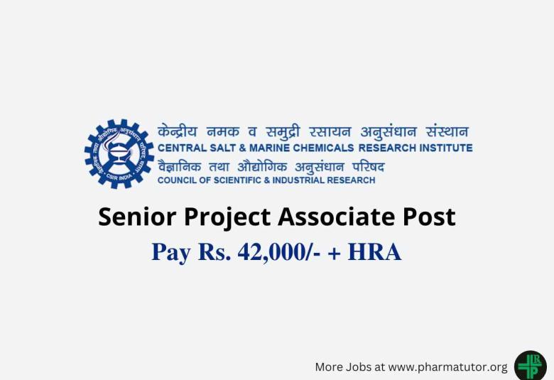 Vacancy for Senior Project Associate at CSMCRI