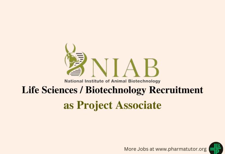 Applications are invited for Project Associate at NIAB