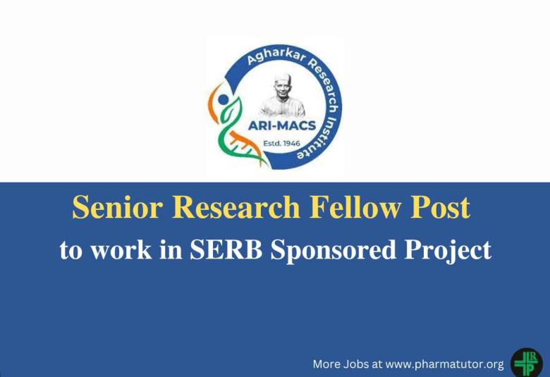 Applications are invited for Senior Research Fellow at Agharkar Research Institute