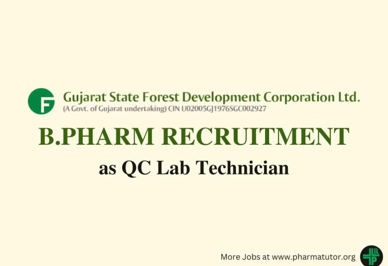 Career for B.Pharm as QC Lab Technician at GSFDCL
