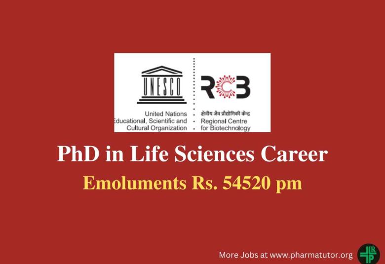 Job for PhD in Life Sciences at Regional Centre for Biotechnology