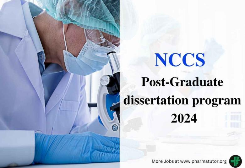 NCCS invites applications for the post-graduate dissertation program 2024