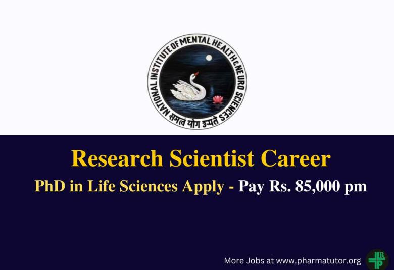 Recruitment for Research Scientist at NIMHANS