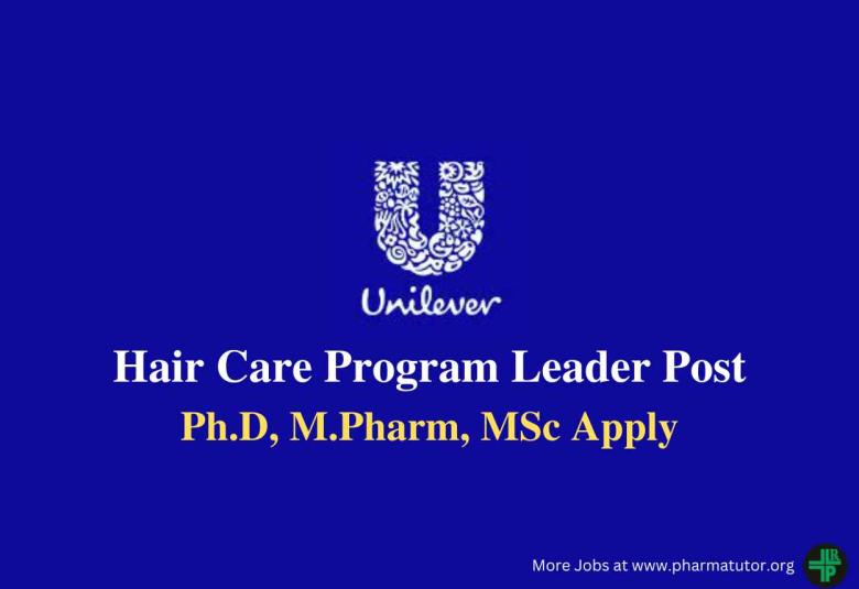 Work as Hair Care Program Leader at Unilever
