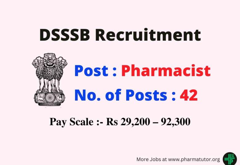 Apply Online for post of Pharmacists under Subordinate Services Selection
