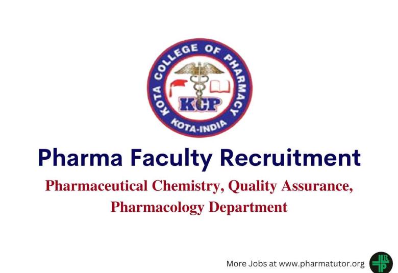 Job for Assistant Professor, Associate Professor at Kota College of Pharmacy