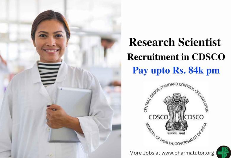 Job for Research Scientist in CDSCO