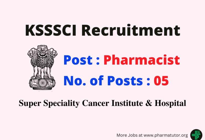 KSSSCI invites online applications for Post of Pharmacists