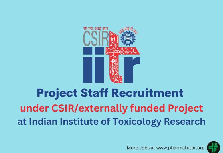 Project Staff under externally funded Projects at IITR