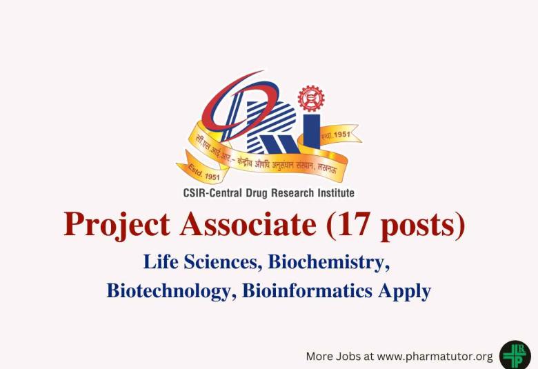 Recruitment of Project Associate at CDRI