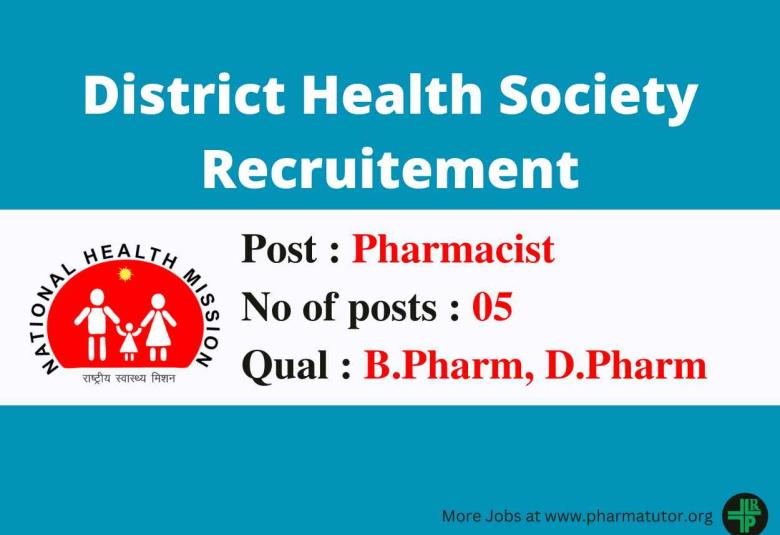 Vacancy for Pharmacists at District Health Society