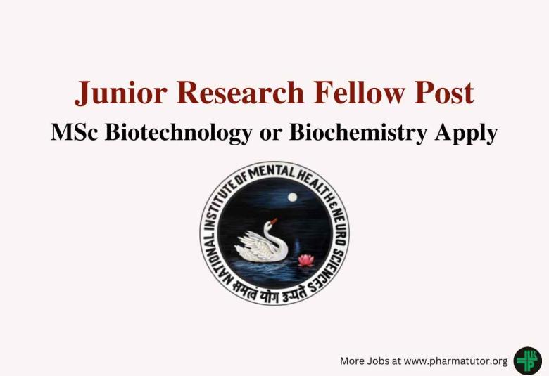 Applications are invited for post of JRF at NIMHANS