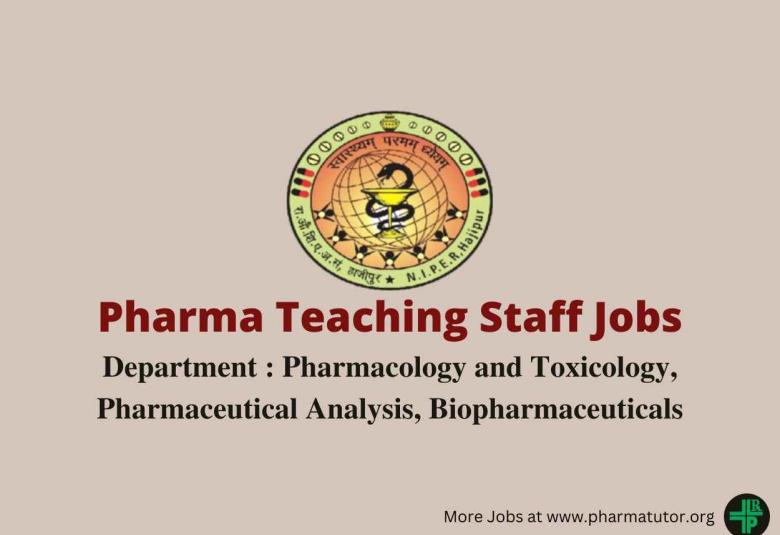 Online application are invited for Teaching post at NIPER