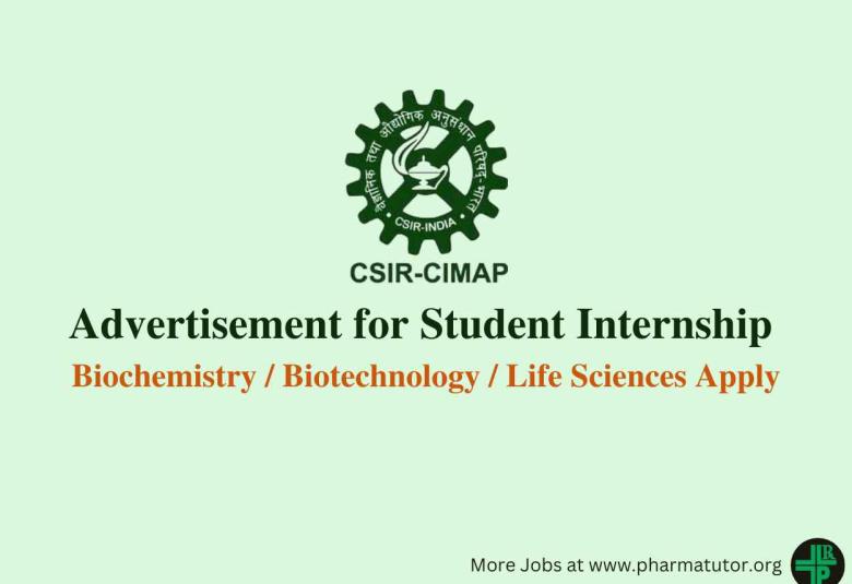 Student Internship at Central Institute of Medicinal and Aromatic Plants