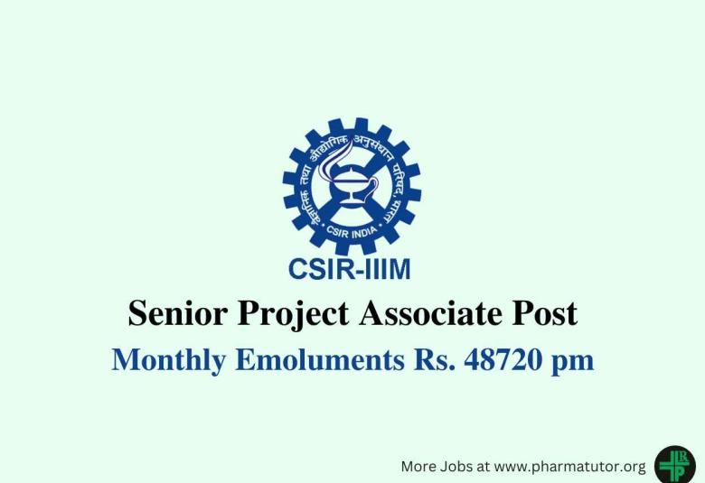 Vacancy for Senior Project Associate at IIIM