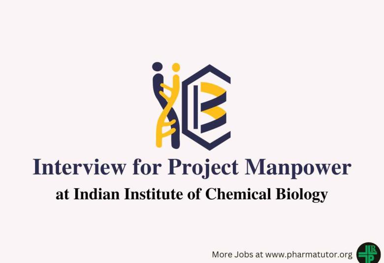 Walk in Interview for Project Manpower at IICB