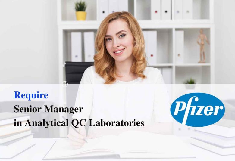 Work as Senior Manager in Analytical QC Laboratories at Pfizer