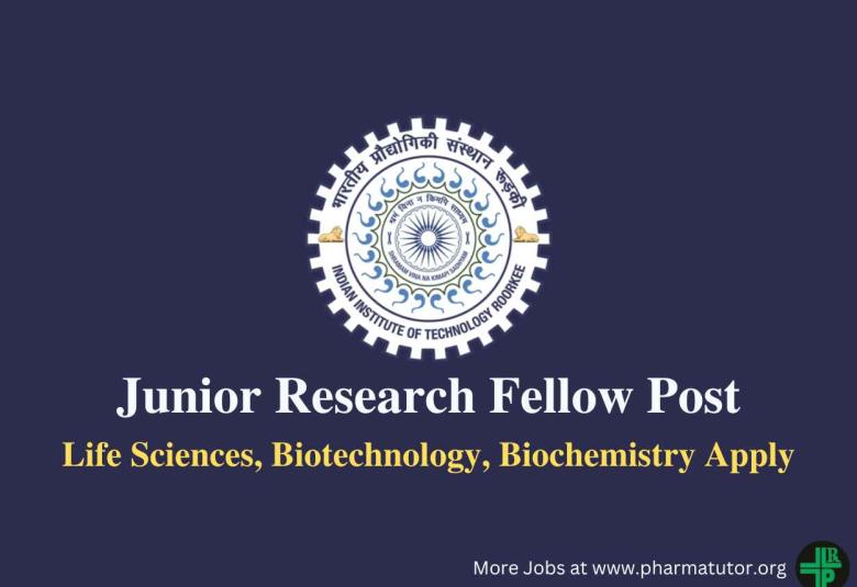 Applications are invited for post of JRF at Indian Institute of Technology
