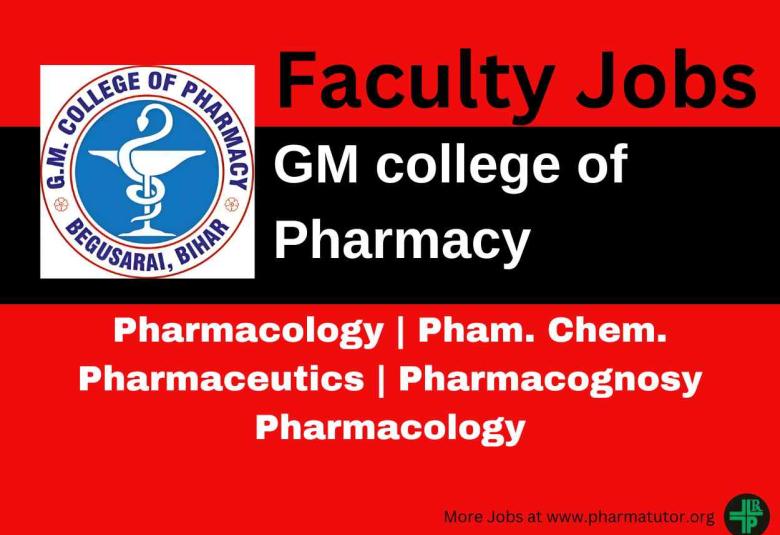 Assistant Professor/ Associate Professor jobs at G M College of Pharmacy