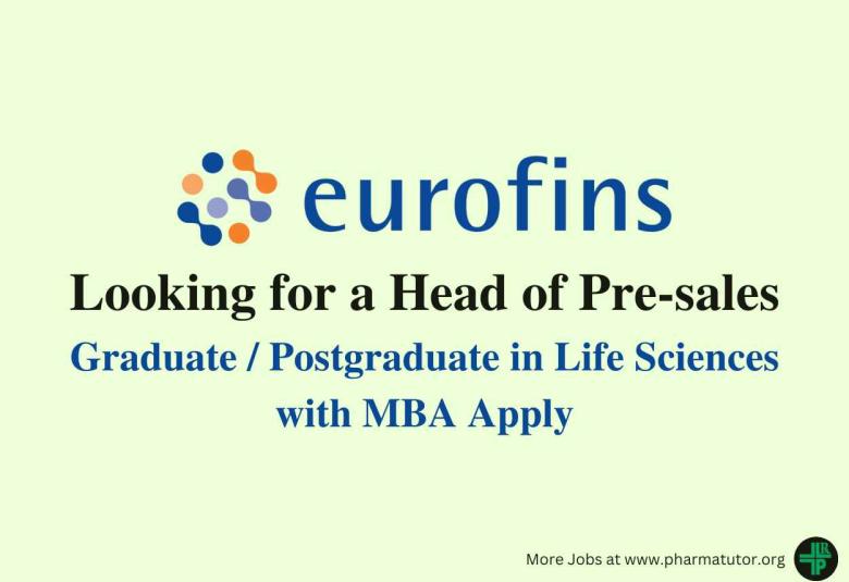 Eurofins Scientific looking for a Head of Pre-sales