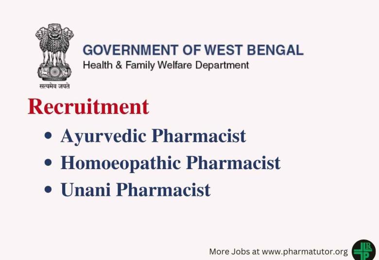 Recruitment for Pharmacists under District Health & Family Welfare Samiti