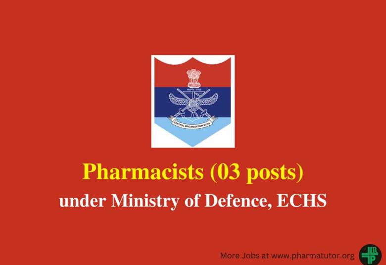 Recruitment for Pharmacists under Ministry of Defence