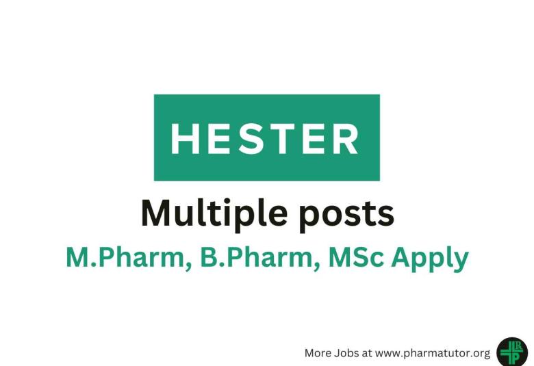 Walk in Drive for M.Pharm, B.Pharm, MSc as Multiple posts at Hester Biosciences