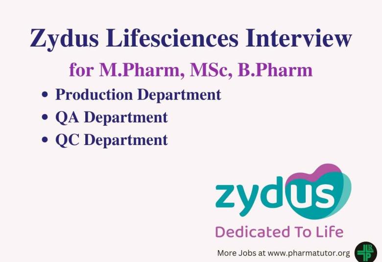 Zydus Lifesciences Walk In