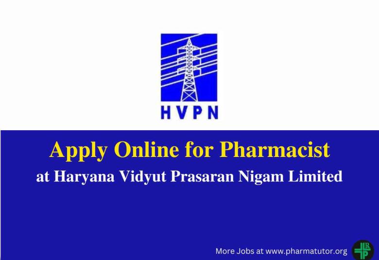 Apply Online for Pharmacist at HVPNL