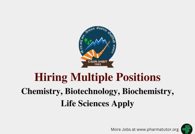 CSIR-IHBT Hiring for multiple positions