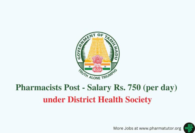 Job for Pharmacist under District Health Society