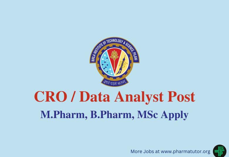 Vacancy for Clinical Research Officer / Data Analyst at BITS