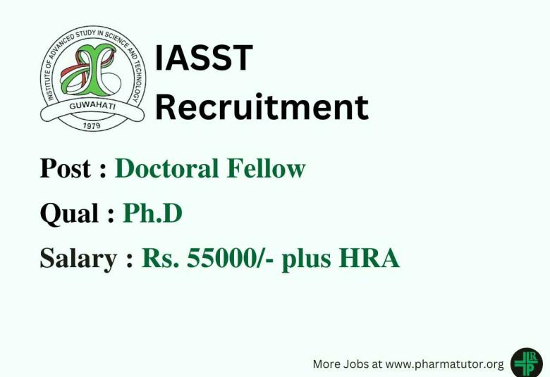 Vacancy for Post Doctoral Fellow at IASST
