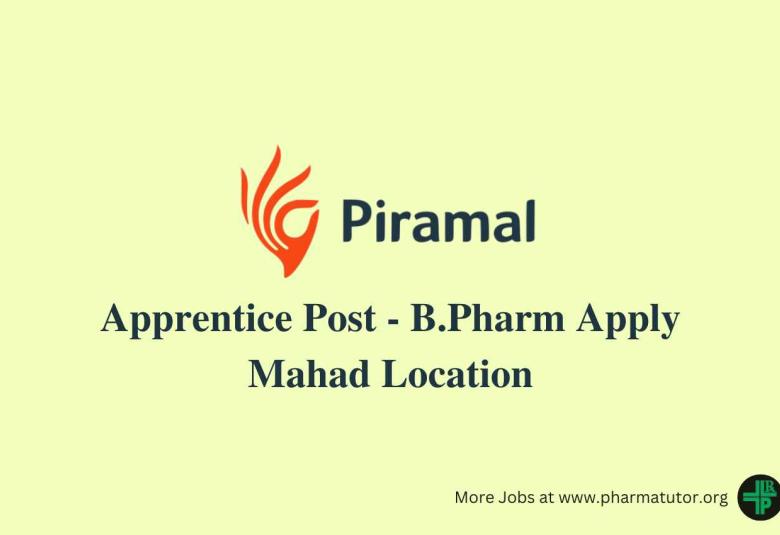 Work as Apprentice at Piramal Group