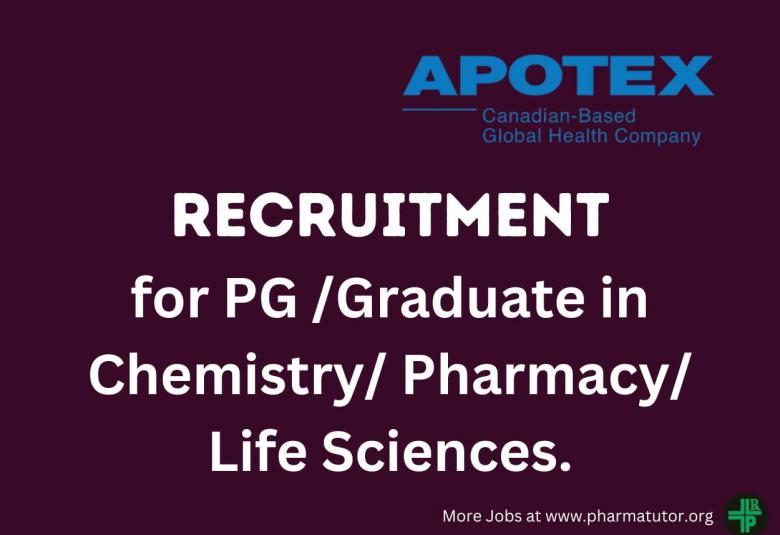 Apotex Inc looking for Regulatory Affairs Executive