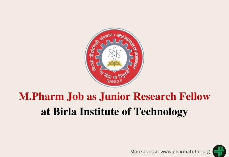 Birla Institute of Technology looking for JRF