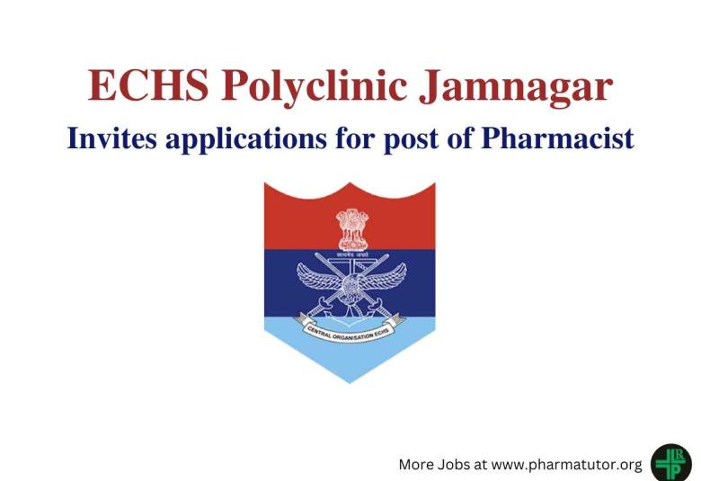 ECHS Polyclinic invites applications to post of Pharmacists