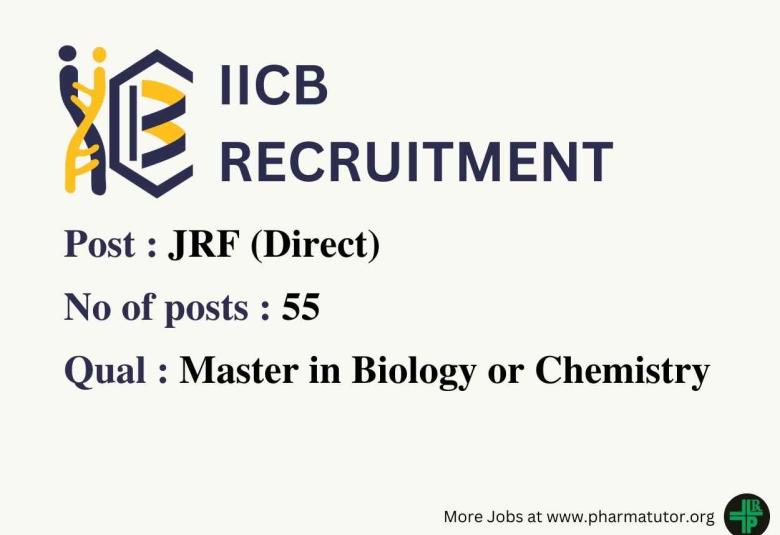 Indian Institute of Chemical Biology looking for JRF