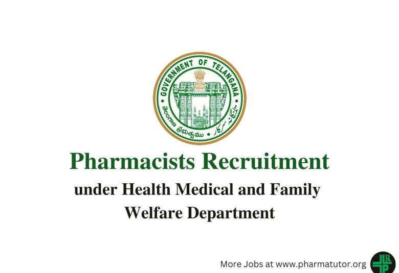 Job for Pharmacists under Health Medical and Family Welfare Department