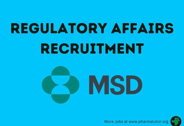 Merck Limited Hiring Regulatory Affairs Assoc. Scientist