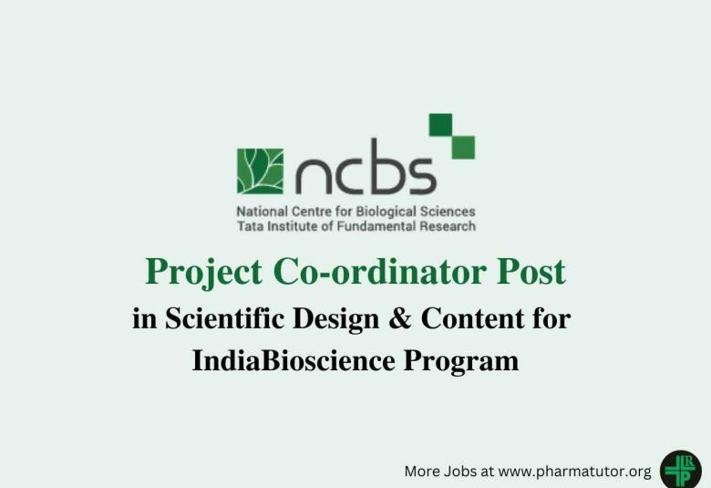 NCBS looking for Project Co-ordinator