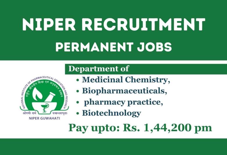 Recruitment for Pharma Faculty at NIPER