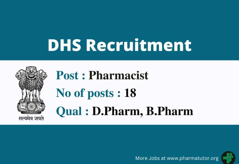 Recruitment of Pharmacists under District Health Society