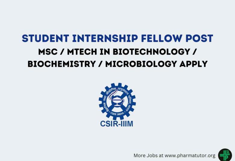 Applications are invited for Student Internship Fellow at IIIM