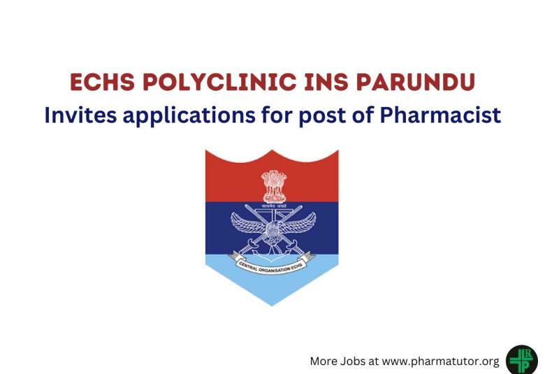 ECHS Polyclinic invites applications for post of Pharmacist